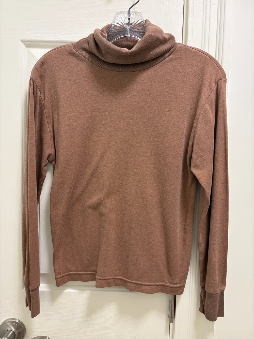 Soft Brown Turtleneck Sweater - Classic Women's Cowl